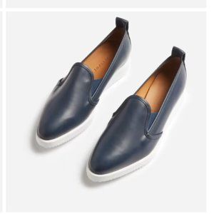 Everlane Leather Street Shoe Dark Navy Size 9.5 - Discontinued Style!